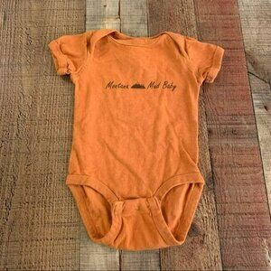 Montana mud shirts mud baby baby gender neutral orange mud pie bodysuit -6M